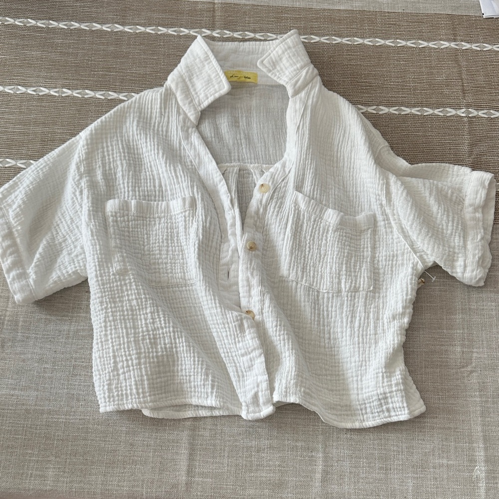 Love Notes Cream Button Down Shirt